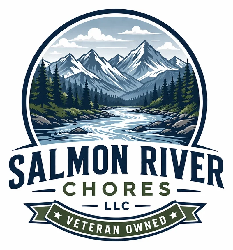 Salmon River Chores LLC logo — veteran owned, McCall, Idaho
